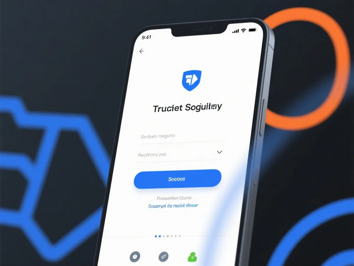 Secure mobile registration interface illustration
